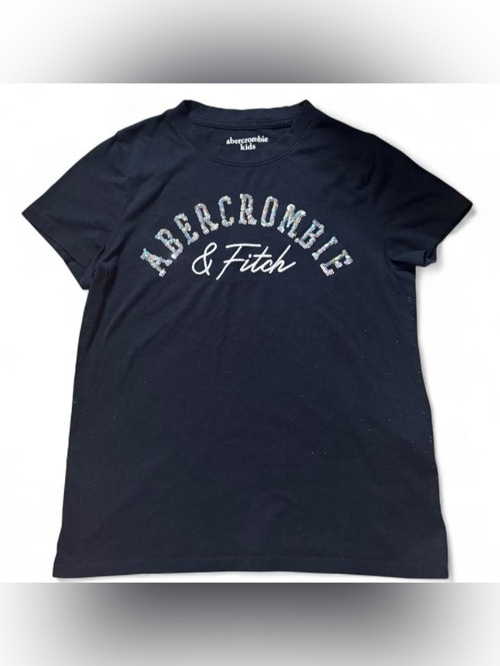 Abercrombie & Fitch sequin logo tee tee shirt